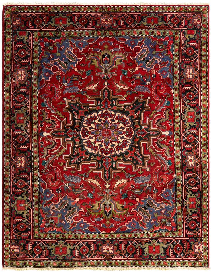 Detail image of 7' 9 x 10' 8 Heriz Wool Rug