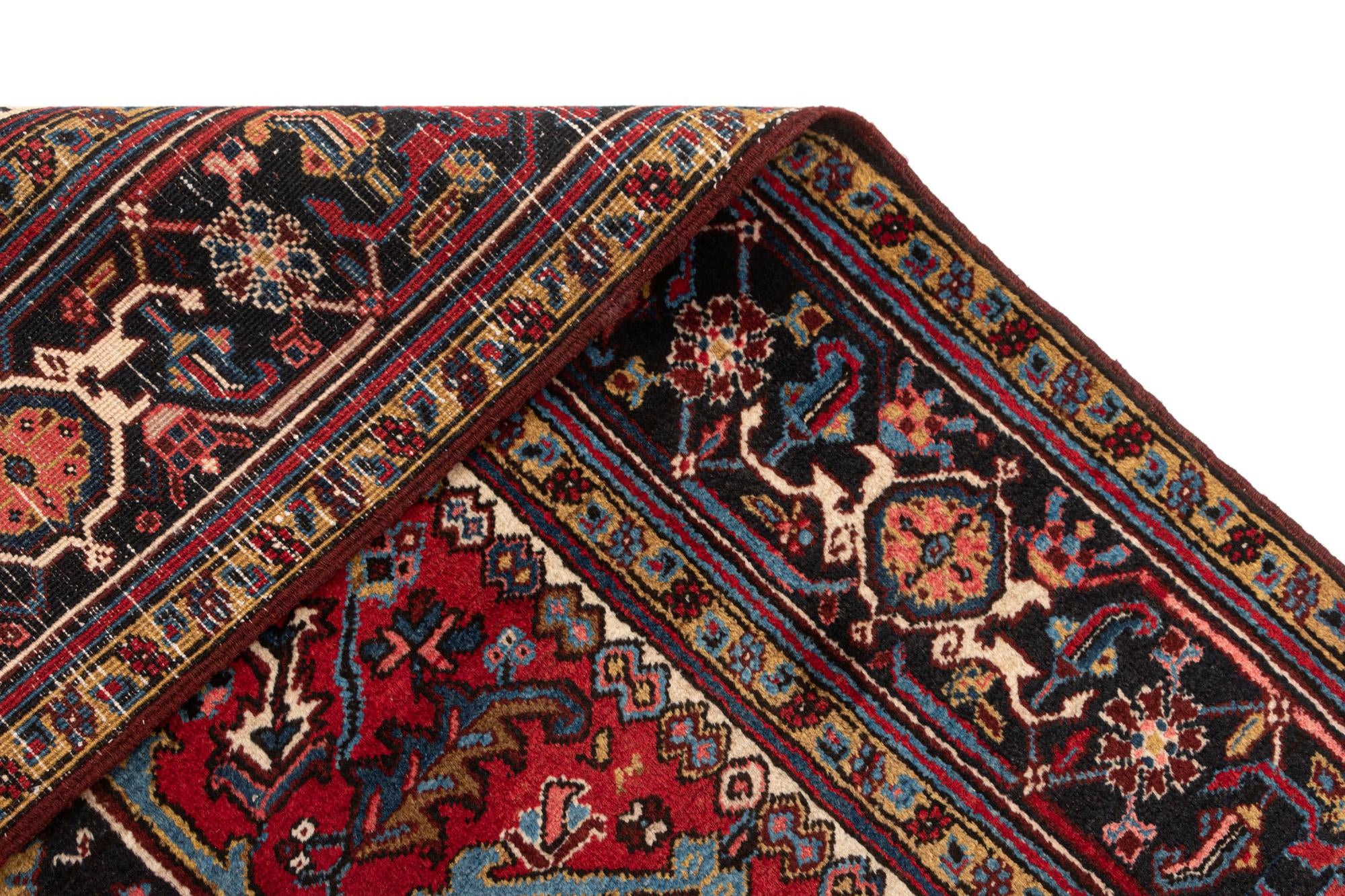 8' x 11' 3 Heriz Wool Rug