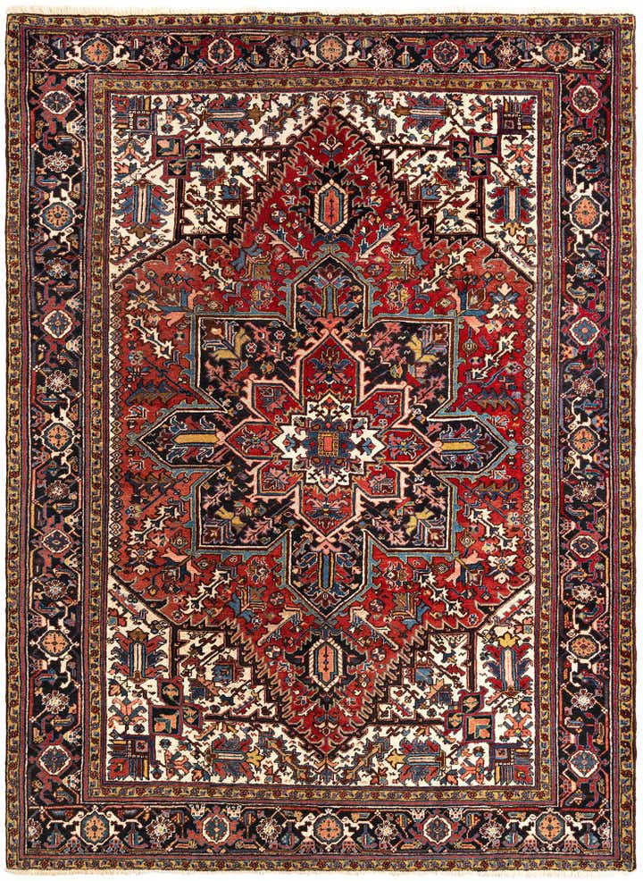 8' x 11' 3 Heriz Wool Rug