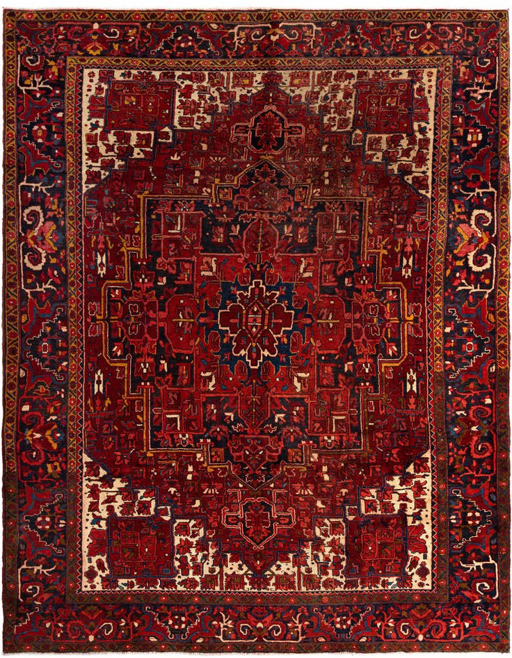 Detail image of 9' 8 x 12' 10 Heriz Wool Rug