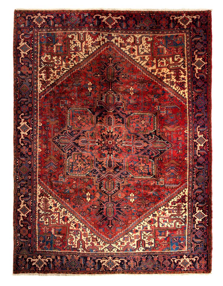 Detail image of 9' 8 x 12' 6 Heriz Wool Rug