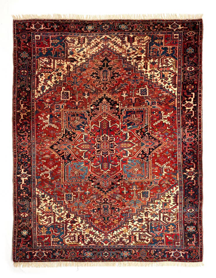 Detail image of 7' 5 x 10' 5 Heriz Wool Rug