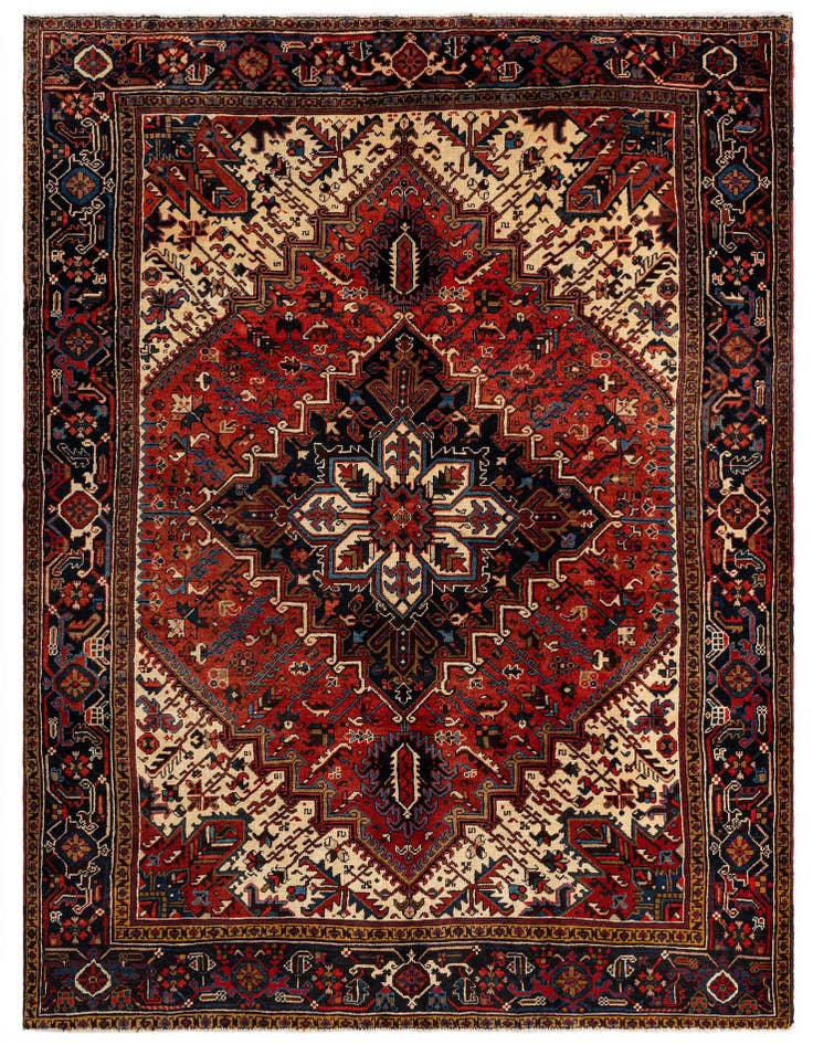 Detail image of 7' x 9' 8 Heriz Wool Rug