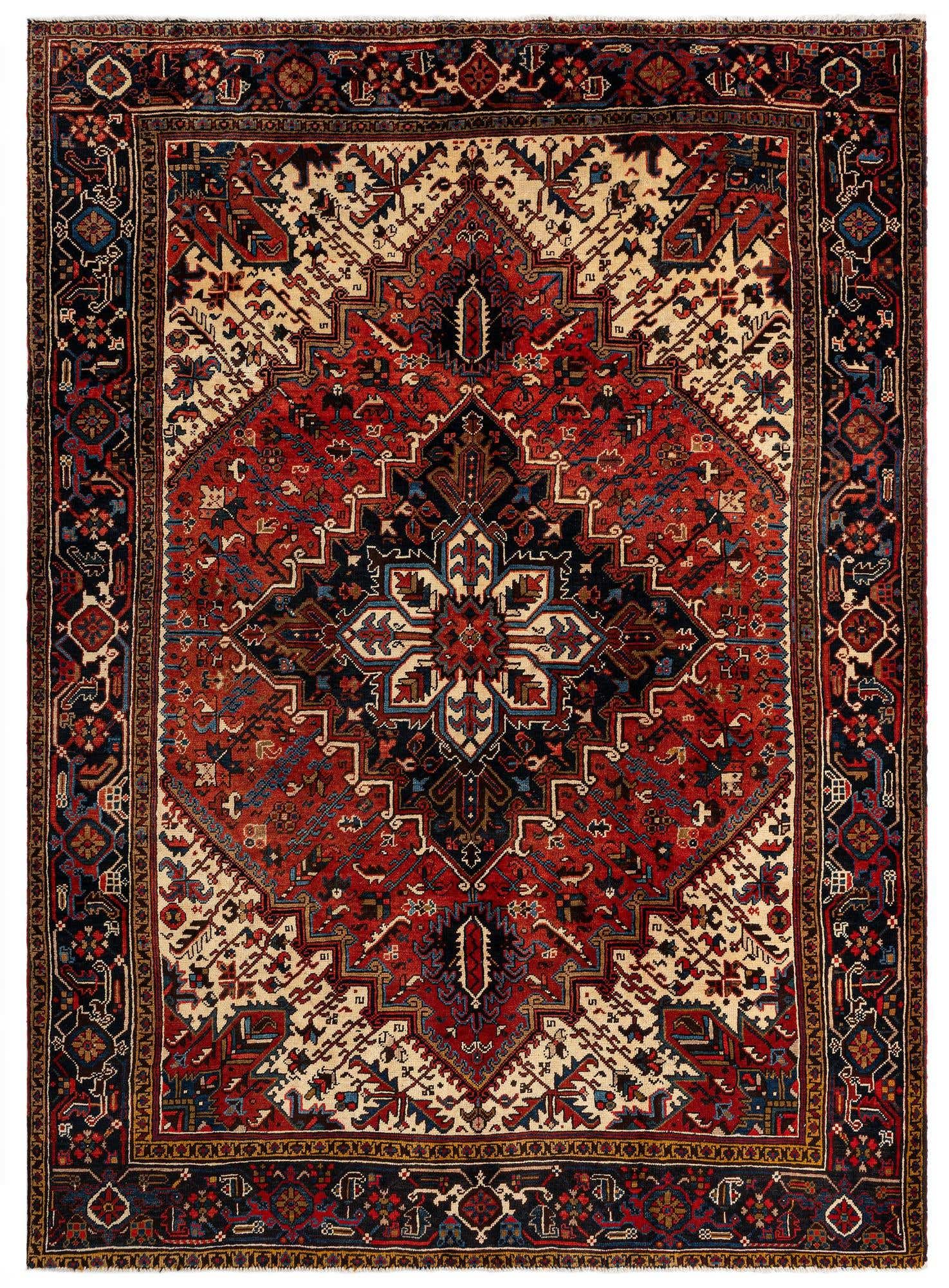 7' x 9' 8 Heriz Wool Rug