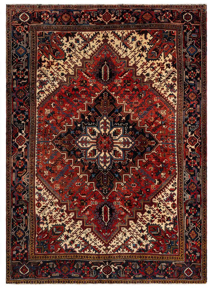 7' x 9' 8 Heriz Wool Rug