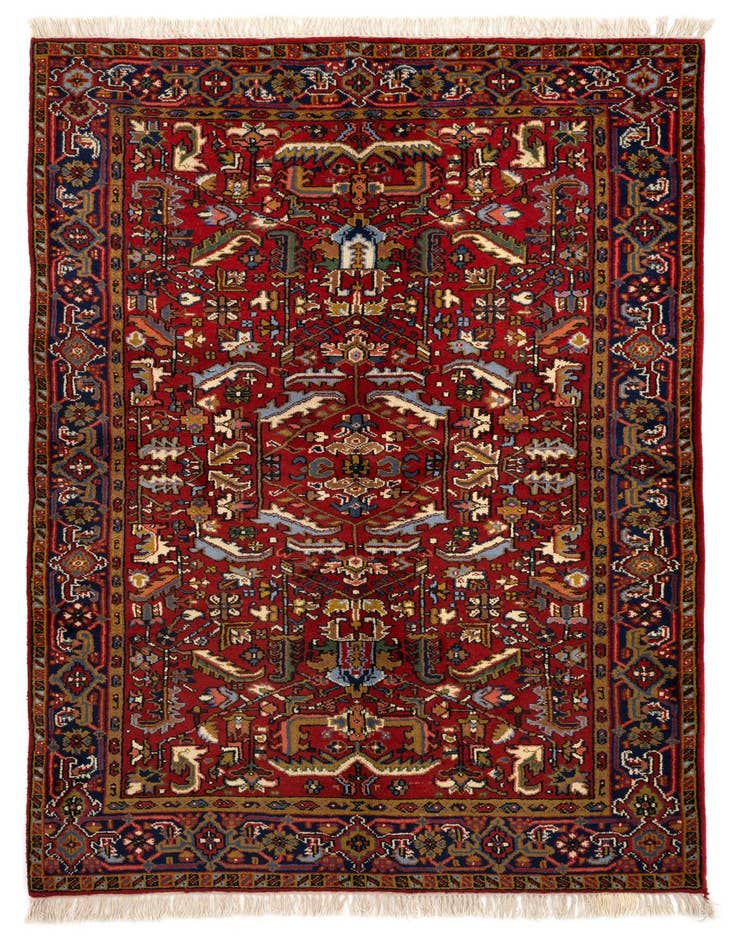 Detail image of 5' 6 x 7' 9 Hand Knotted Heriz Persian Wool Rug