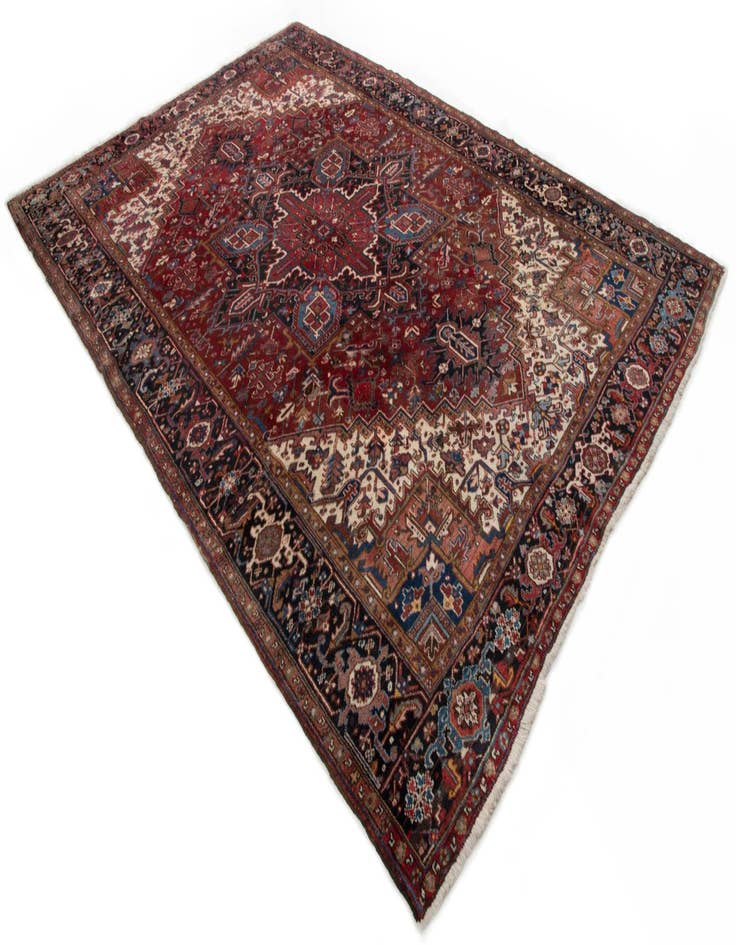 Detail image of 8' 2 x 11' 8 Hand Knotted Heriz Persian Wool Rug