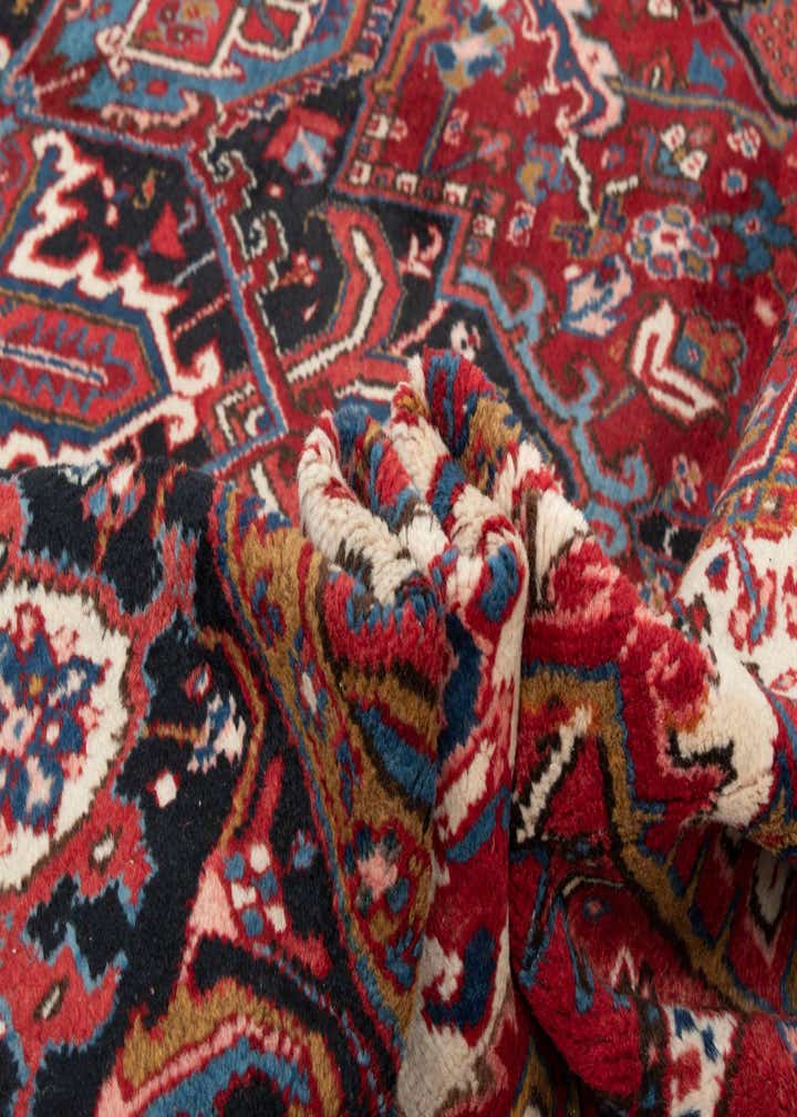 8' 2 x 11' 8 Hand Knotted Heriz Persian Wool Rug
