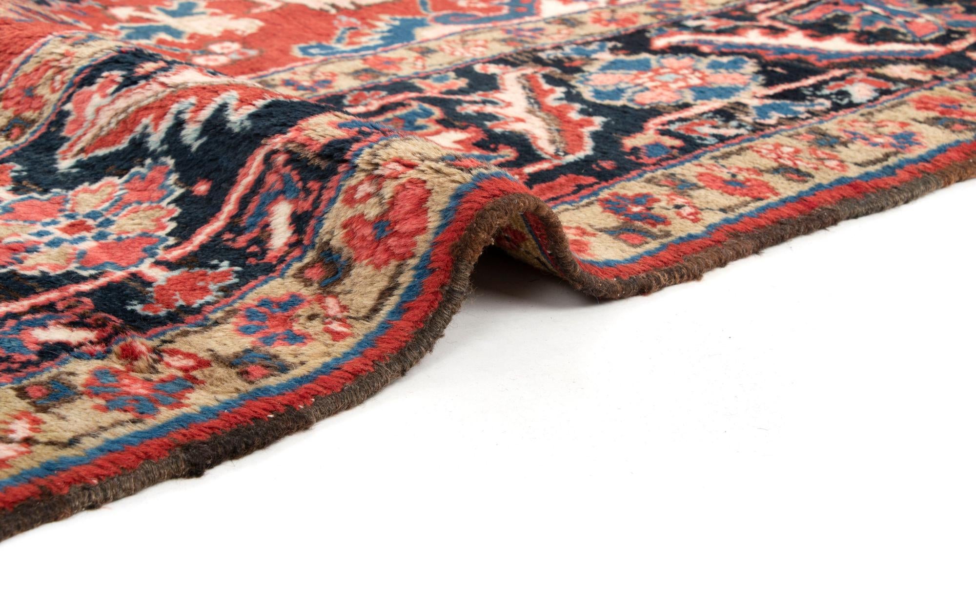 8' 6 x 11' 10 Hand Knotted Heriz Persian Wool Rug