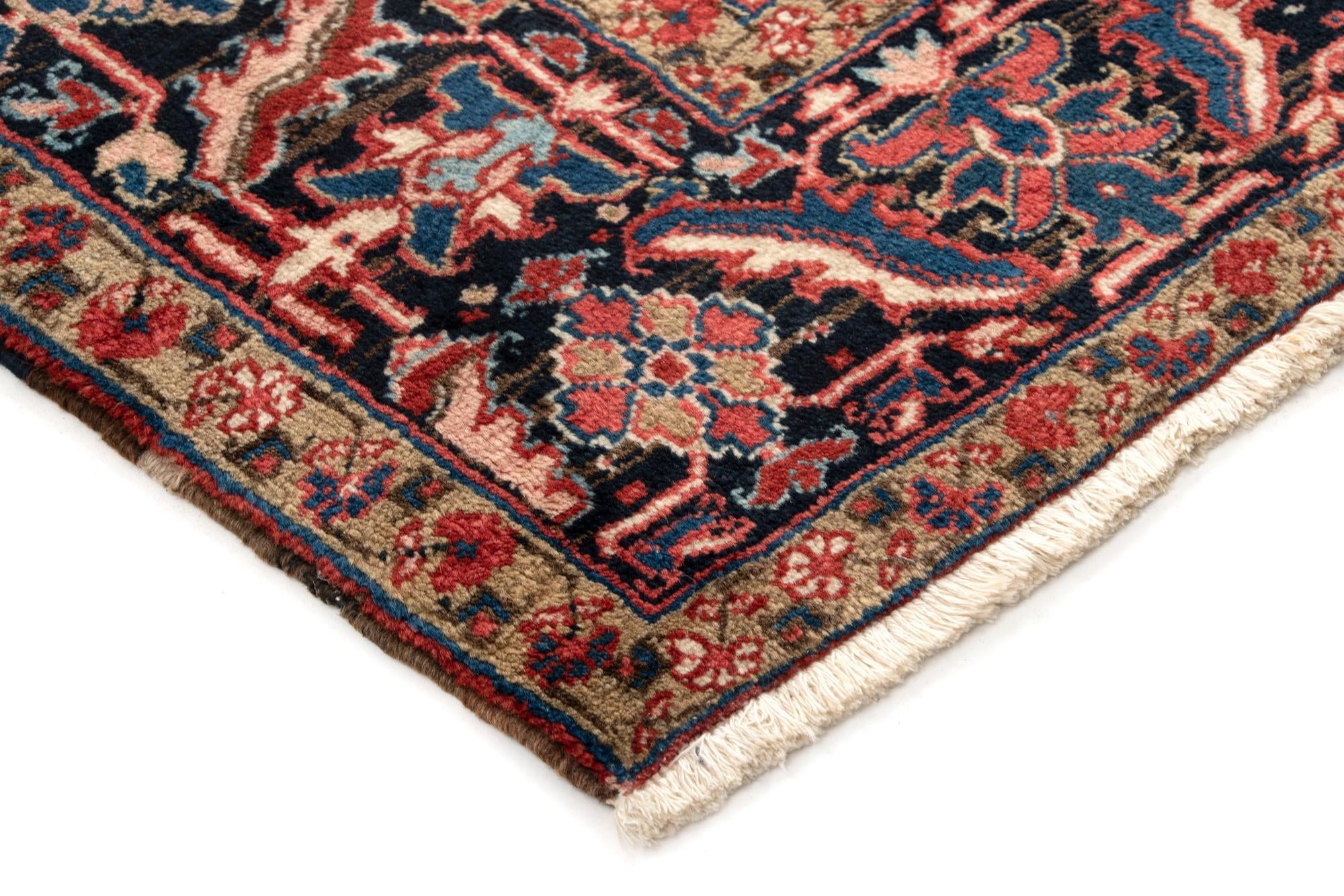 8' 6 x 11' 10 Hand Knotted Heriz Persian Wool Rug