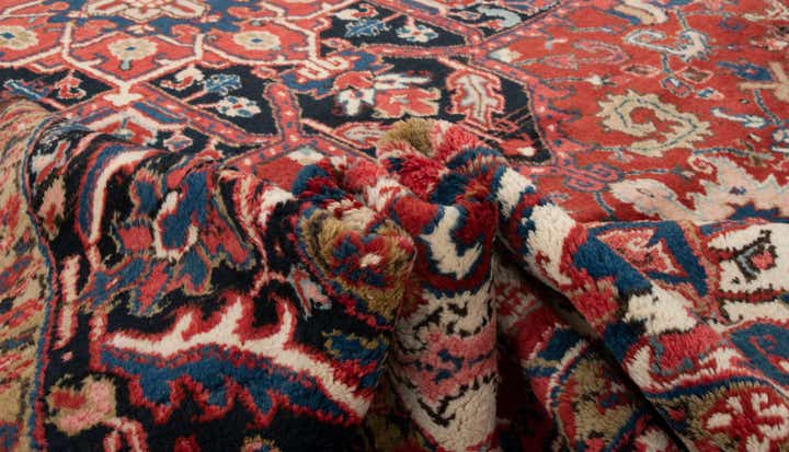 8' 6 x 11' 10 Hand Knotted Heriz Persian Wool Rug