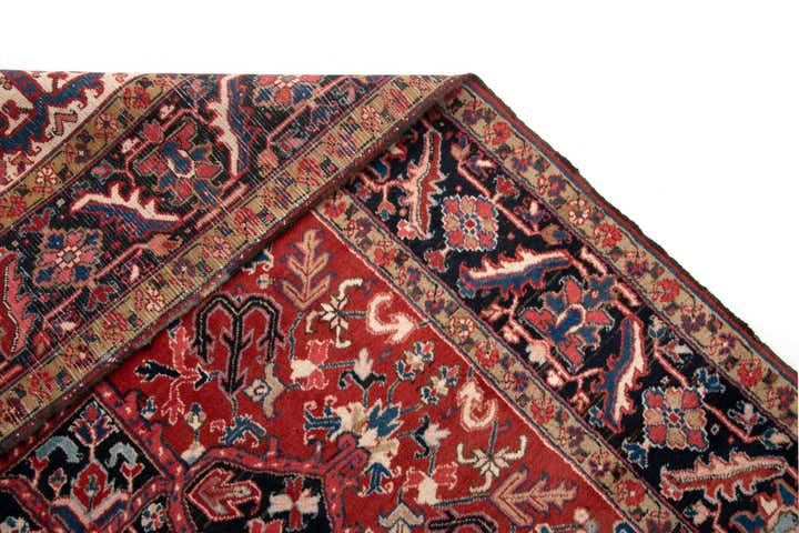 8' 6 x 11' 10 Hand Knotted Heriz Persian Wool Rug