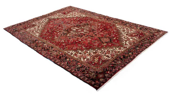7' 10 x 11' Hand Knotted Heriz Persian Wool Rug