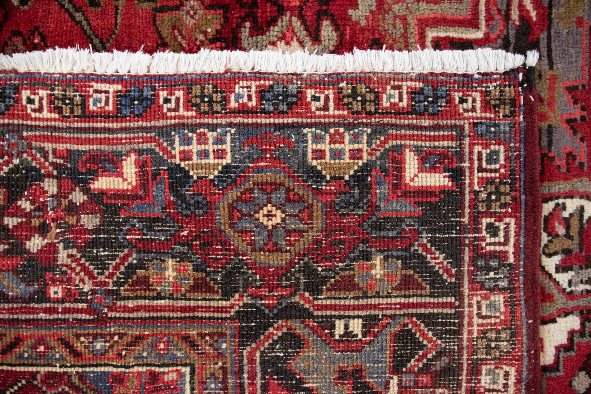 7' 10 x 11' Hand Knotted Heriz Persian Wool Rug