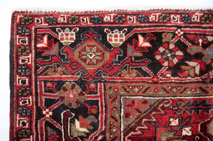 7' 10 x 11' Hand Knotted Heriz Persian Wool Rug