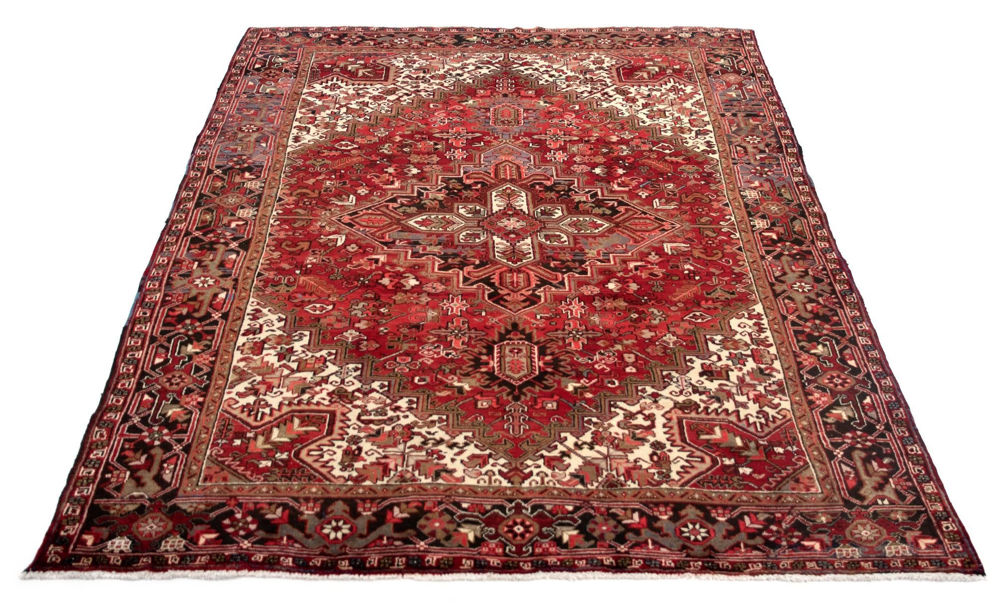 7' 10 x 11' Hand Knotted Heriz Persian Wool Rug