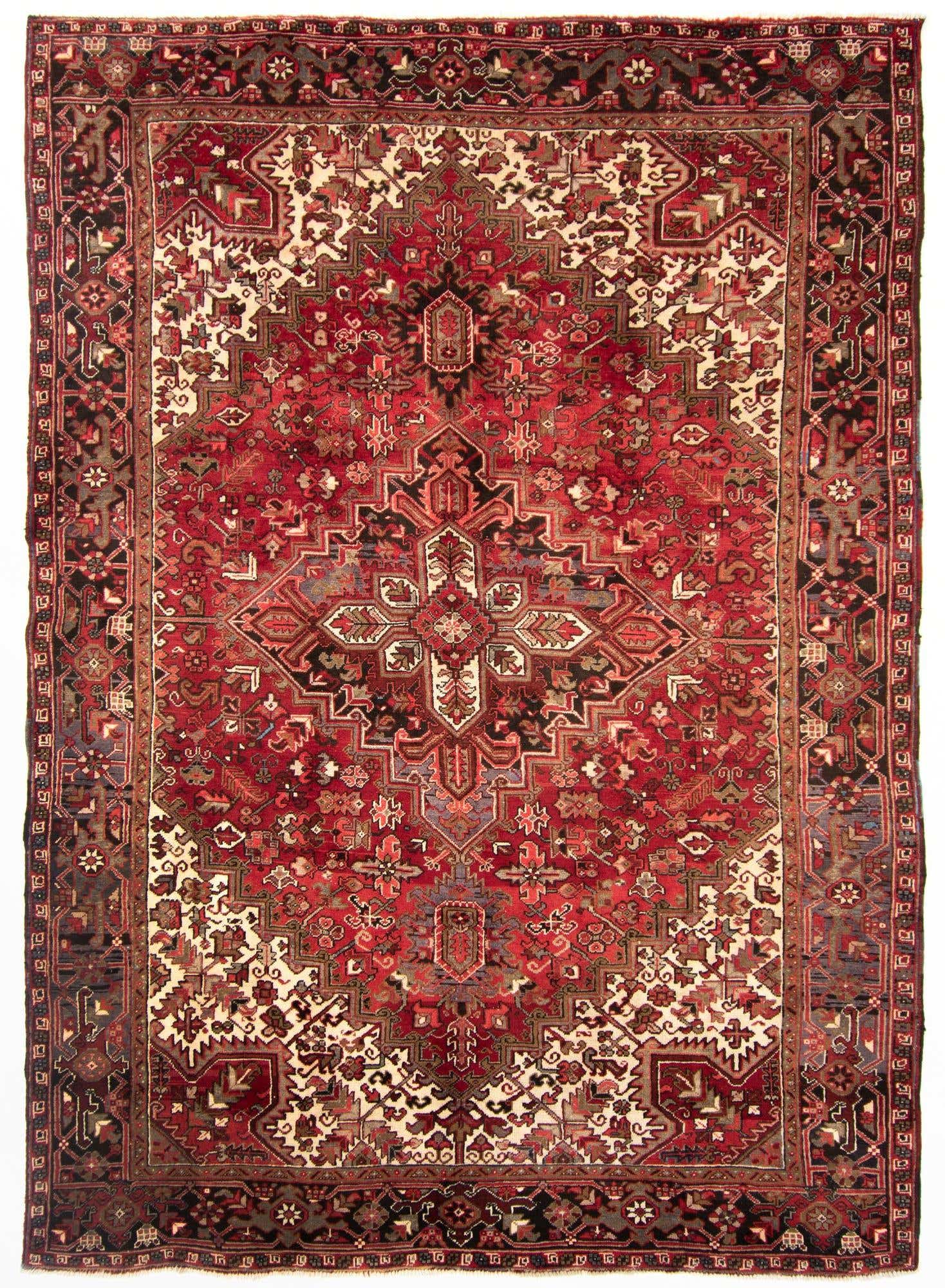 7' 10 x 11' Hand Knotted Heriz Persian Wool Rug
