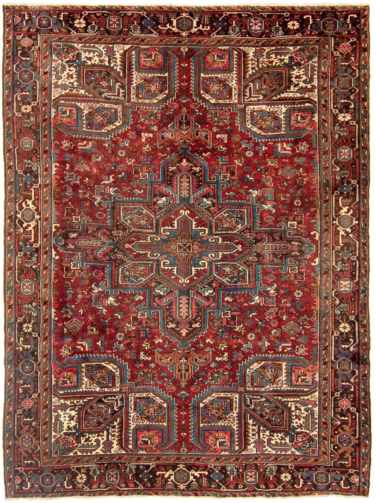8' 3 x 10' 10 Hand Knotted Heriz Persian Wool Rug