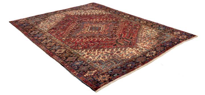 8' 11 x 11' 6 Hand Knotted Heriz Persian Wool Rug