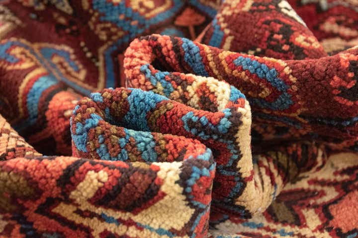8' 11 x 11' 6 Hand Knotted Heriz Persian Wool Rug