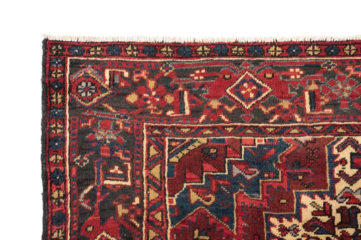 7' 5 x 10' 3 Hand Knotted Heriz Persian Wool Rug