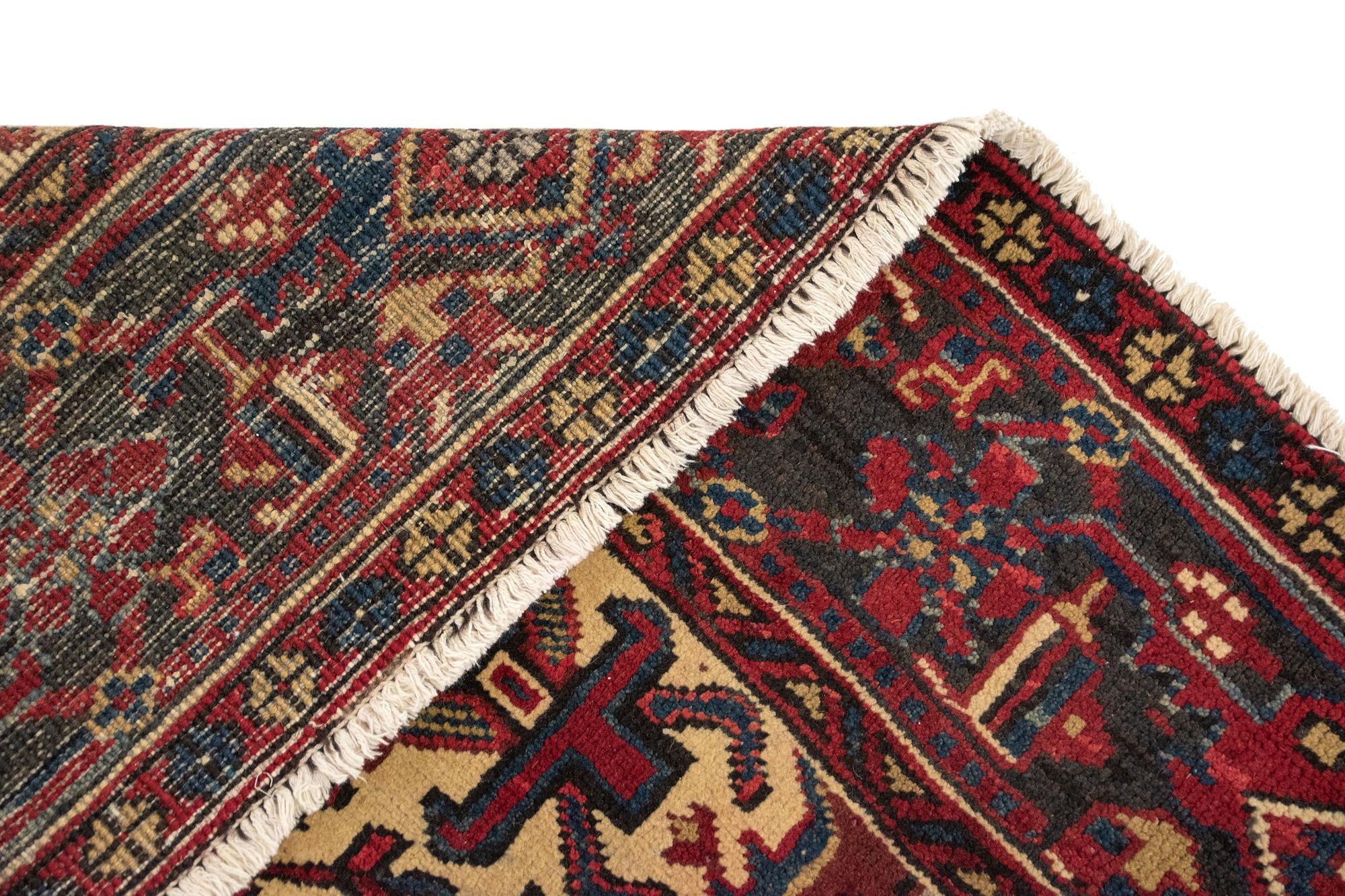 7' 5 x 10' 3 Hand Knotted Heriz Persian Wool Rug