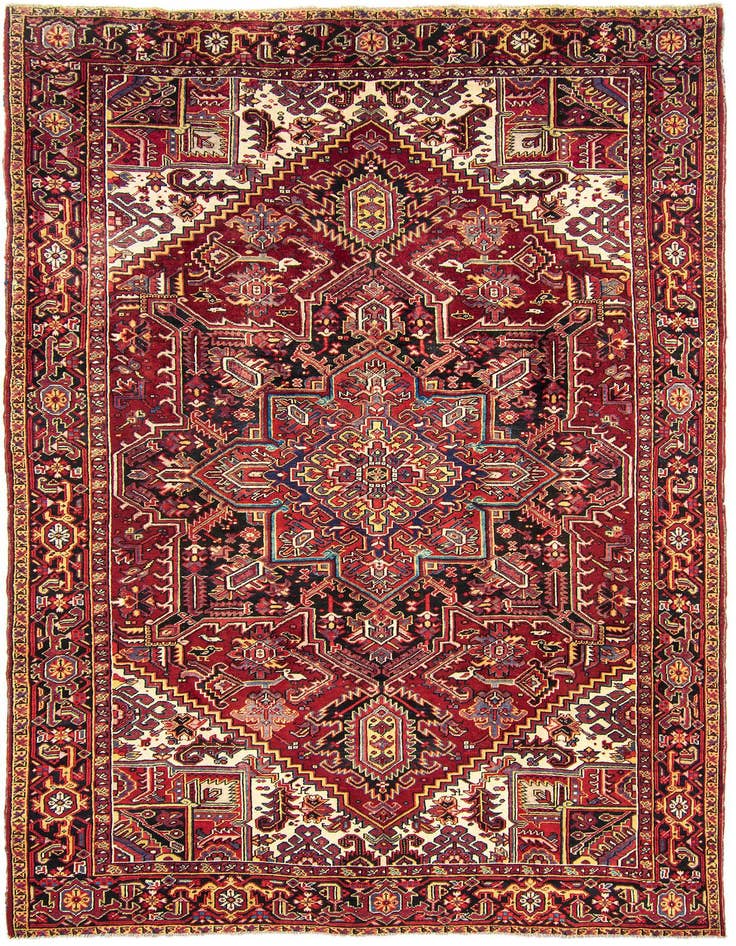 Detail image of 7' 11 x 11' 3 Hand Knotted Heriz Persian Wool Rug