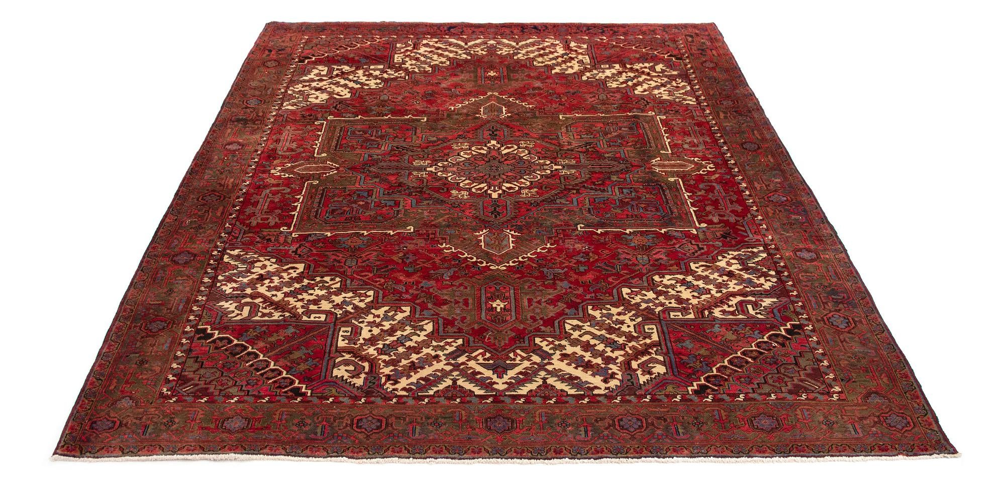 10' 3 x 12' 2 Hand Knotted Heriz Persian Wool Rug