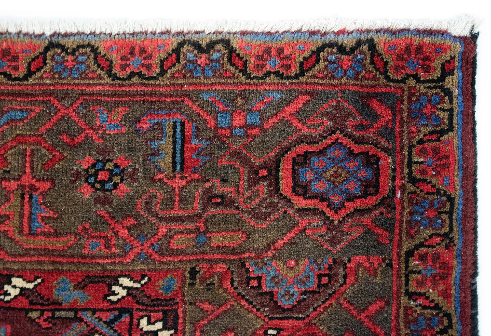 10' 3 x 12' 2 Hand Knotted Heriz Persian Wool Rug