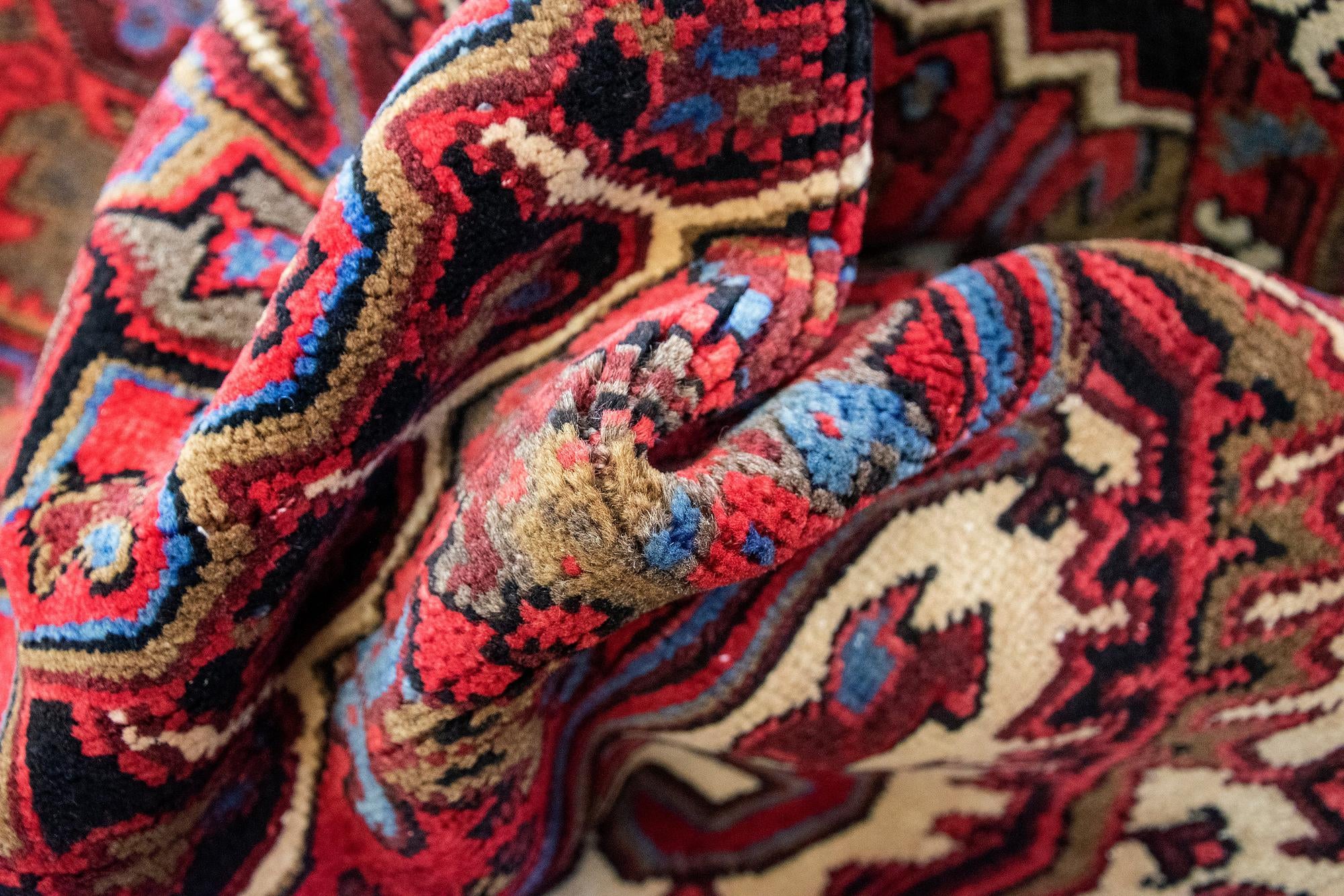 10' 3 x 12' 2 Hand Knotted Heriz Persian Wool Rug