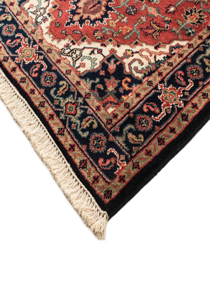 4' 1 x 5' 10 Hand Knotted Heriz Wool Rug