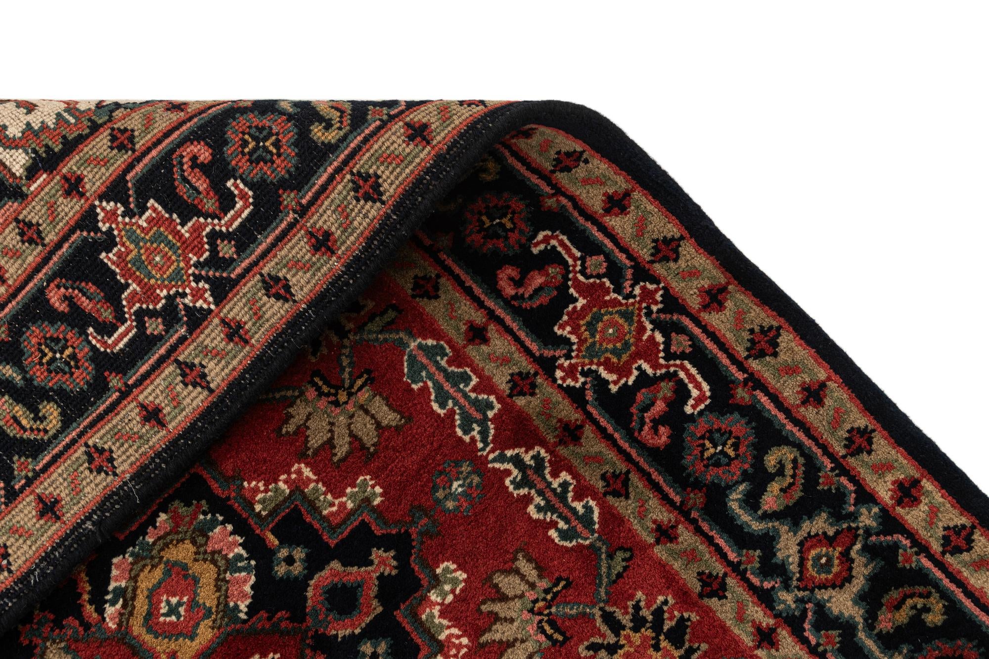 4' 1 x 5' 10 Hand Knotted Heriz Wool Rug