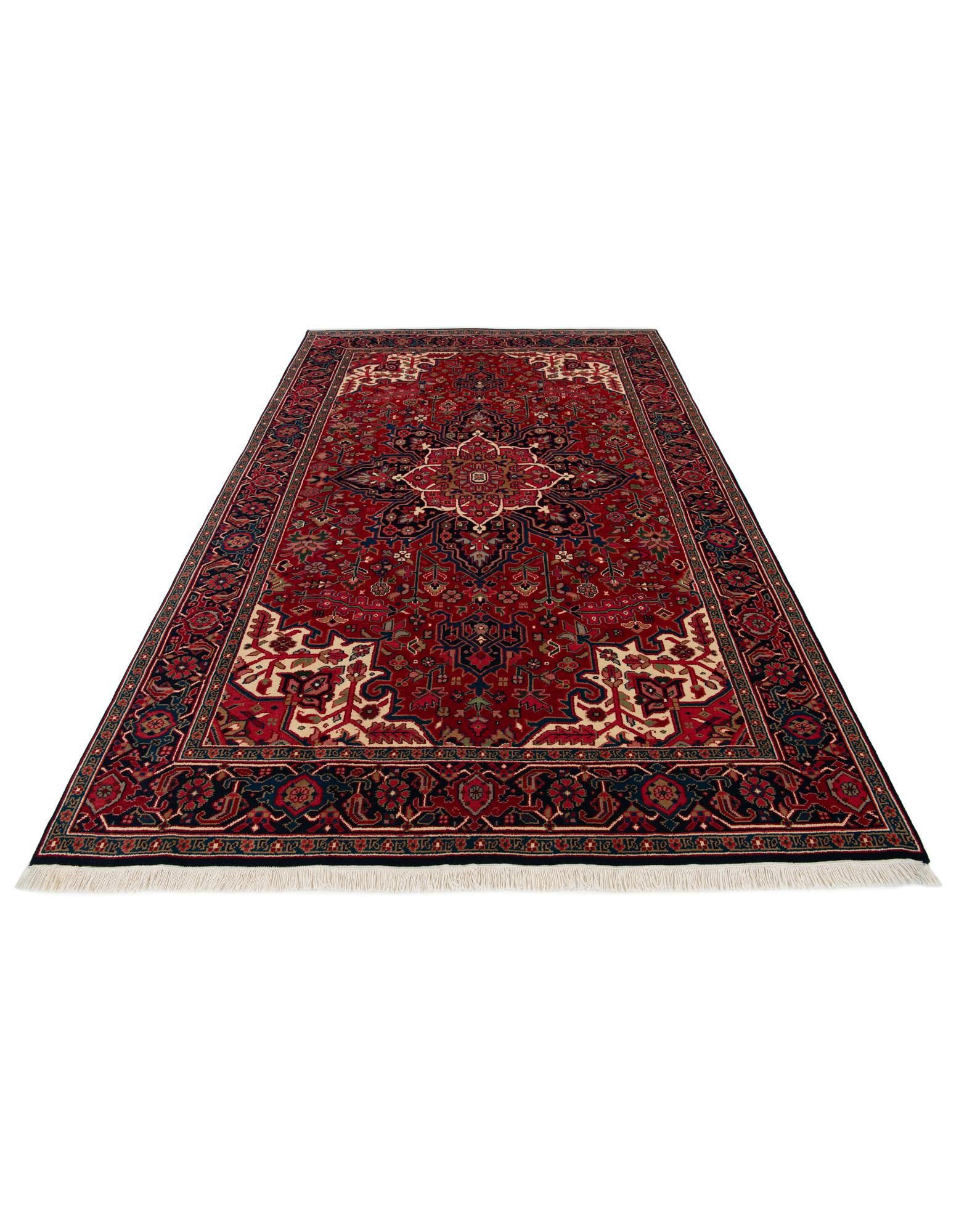 7' 2 x 11' 2 Hand Knotted Heriz Wool Rug