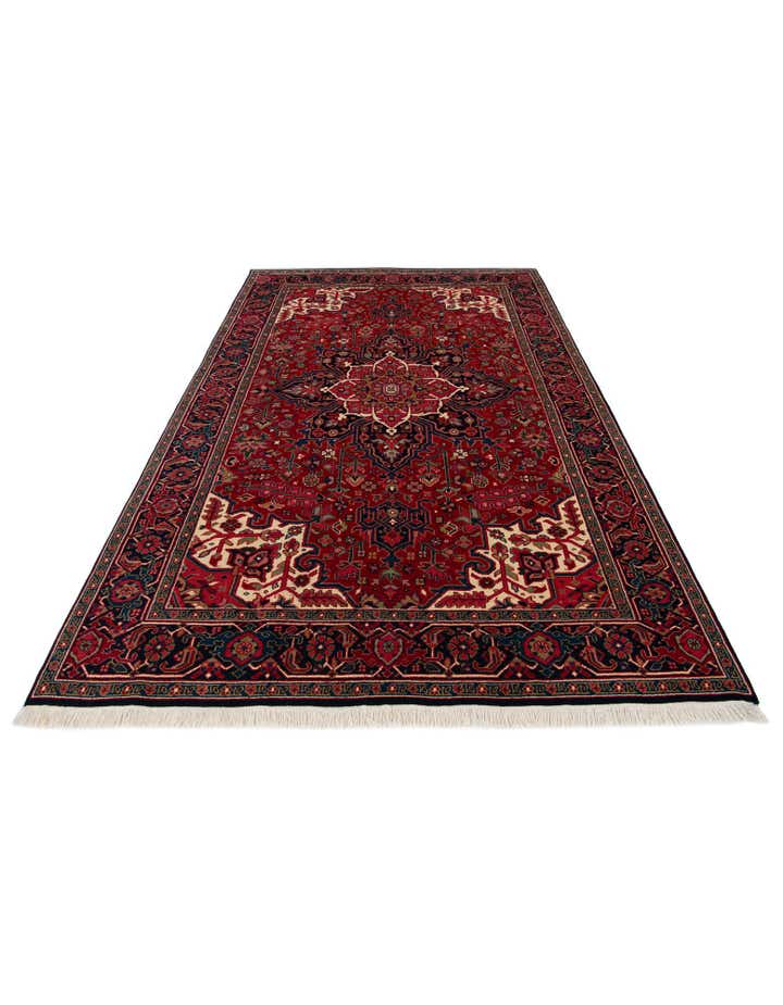 7' 2 x 11' 2 Hand Knotted Heriz Wool Rug