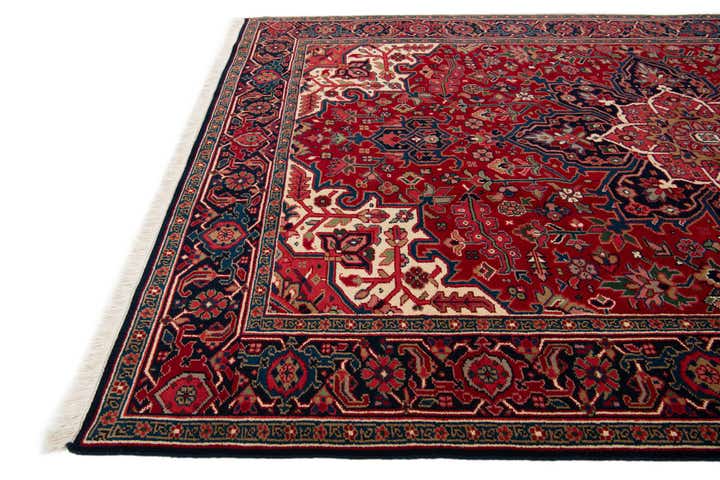 7' 2 x 11' 2 Hand Knotted Heriz Wool Rug