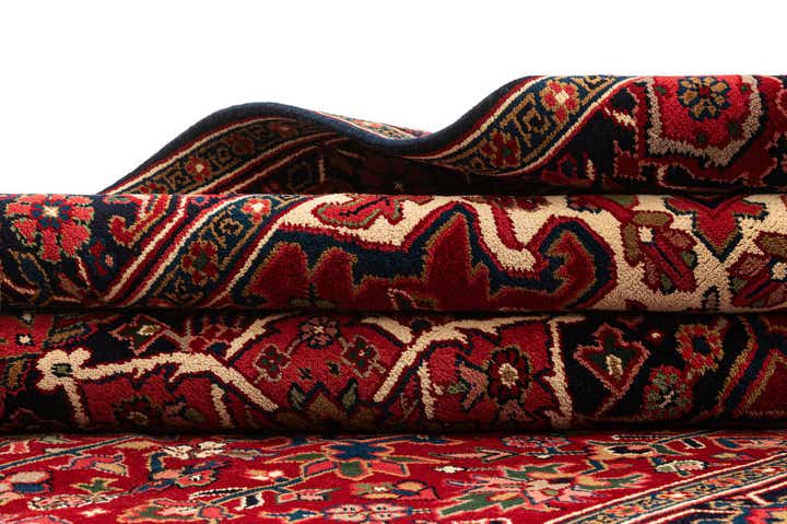 7' 2 x 11' 2 Hand Knotted Heriz Wool Rug