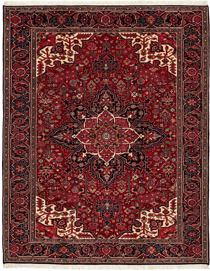 Detail image of 7' 2 x 11' 2 Hand Knotted Heriz Wool Rug