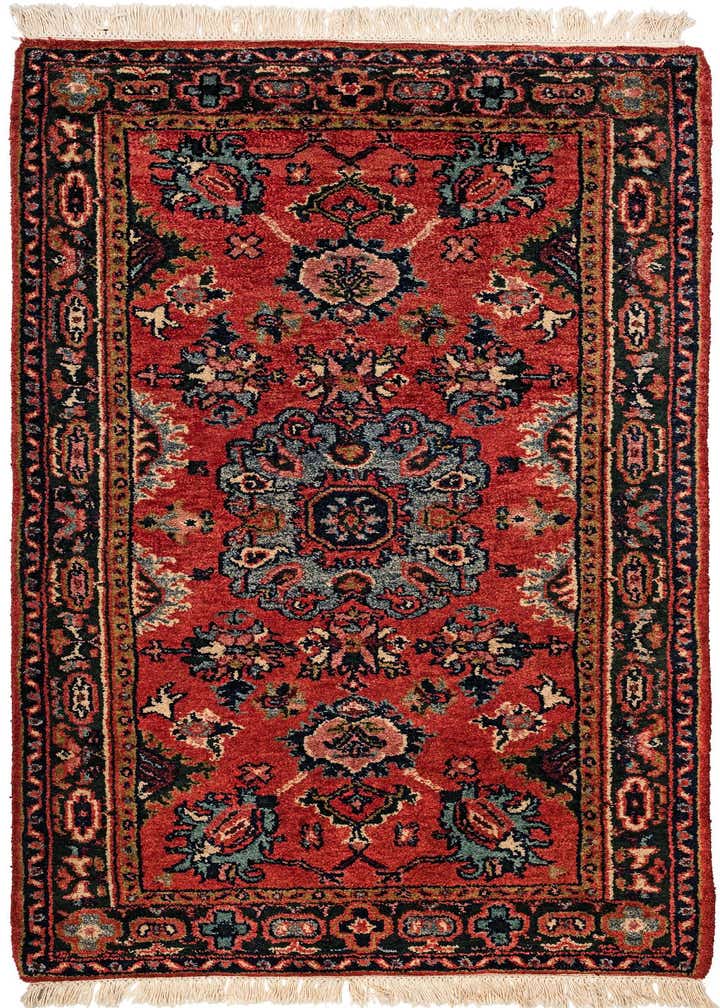 3' 2 x 5' 5 Hand Knotted Heriz Wool Rug