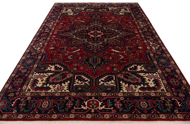 Detail image of 250cm x 345cm anudado a mano Heriz Alfombra Lana