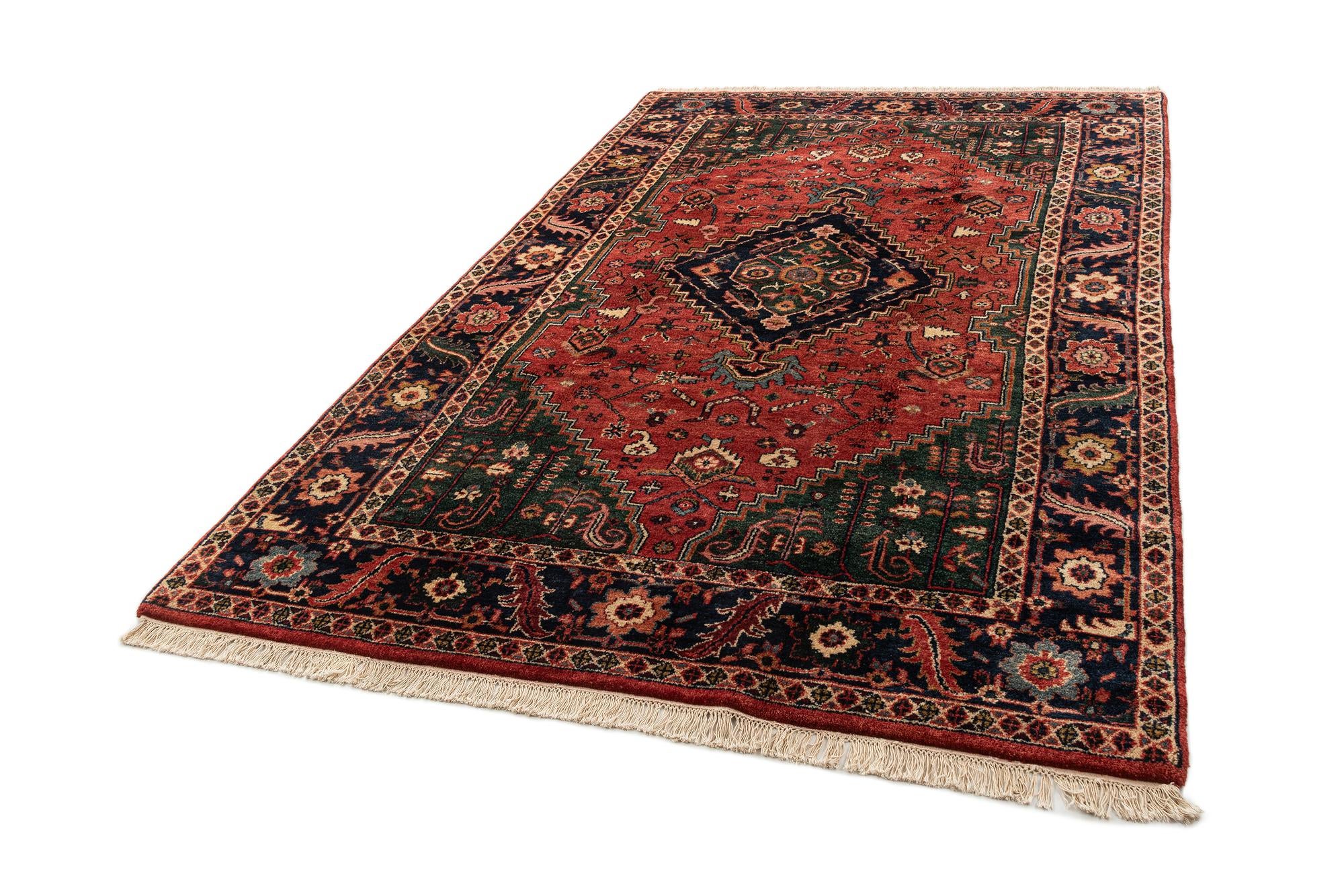 7' x 10' 7 Hand Knotted Heriz Wool Rug