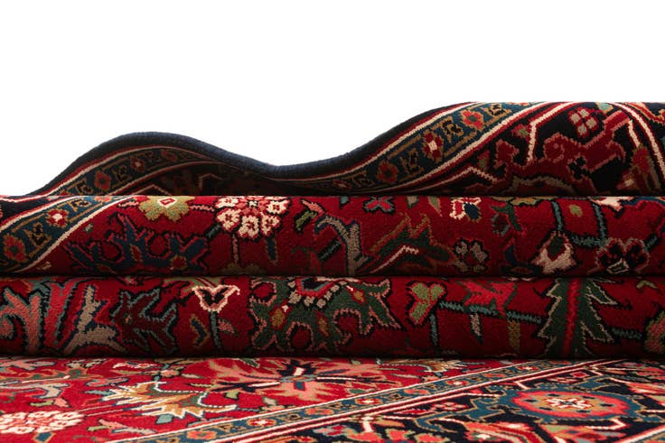 Detail image of 6' 2 x 8' 8 Hand Knotted Heriz Wool Rug