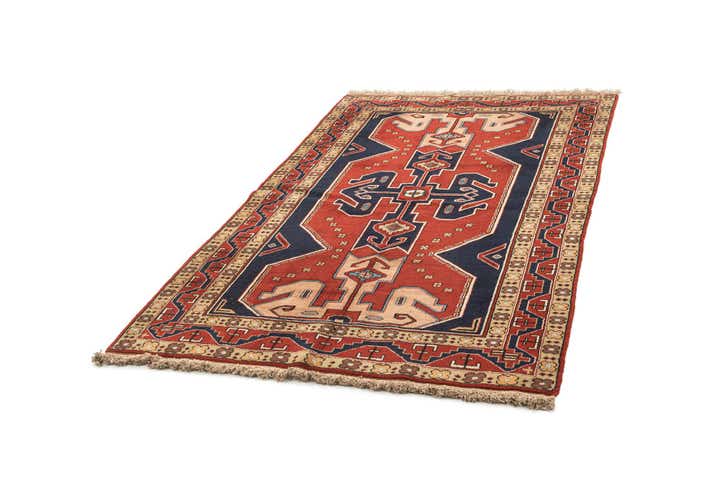 5' 2 x 8' 2 Hand Knotted Heriz Wool Rug
