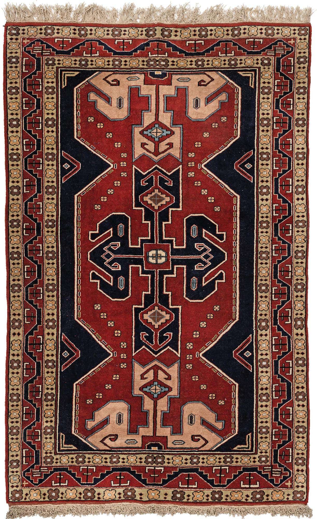 5' 2 x 8' 2 Hand Knotted Heriz Wool Rug