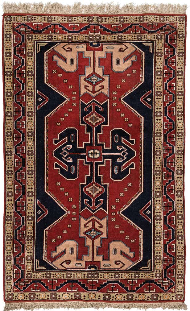 5' 2 x 8' 2 Hand Knotted Heriz Wool Rug