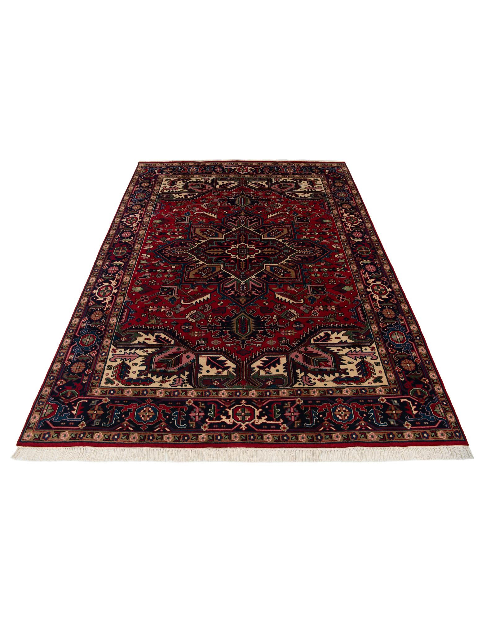 8' x 10' 5 Heriz Wool Rug