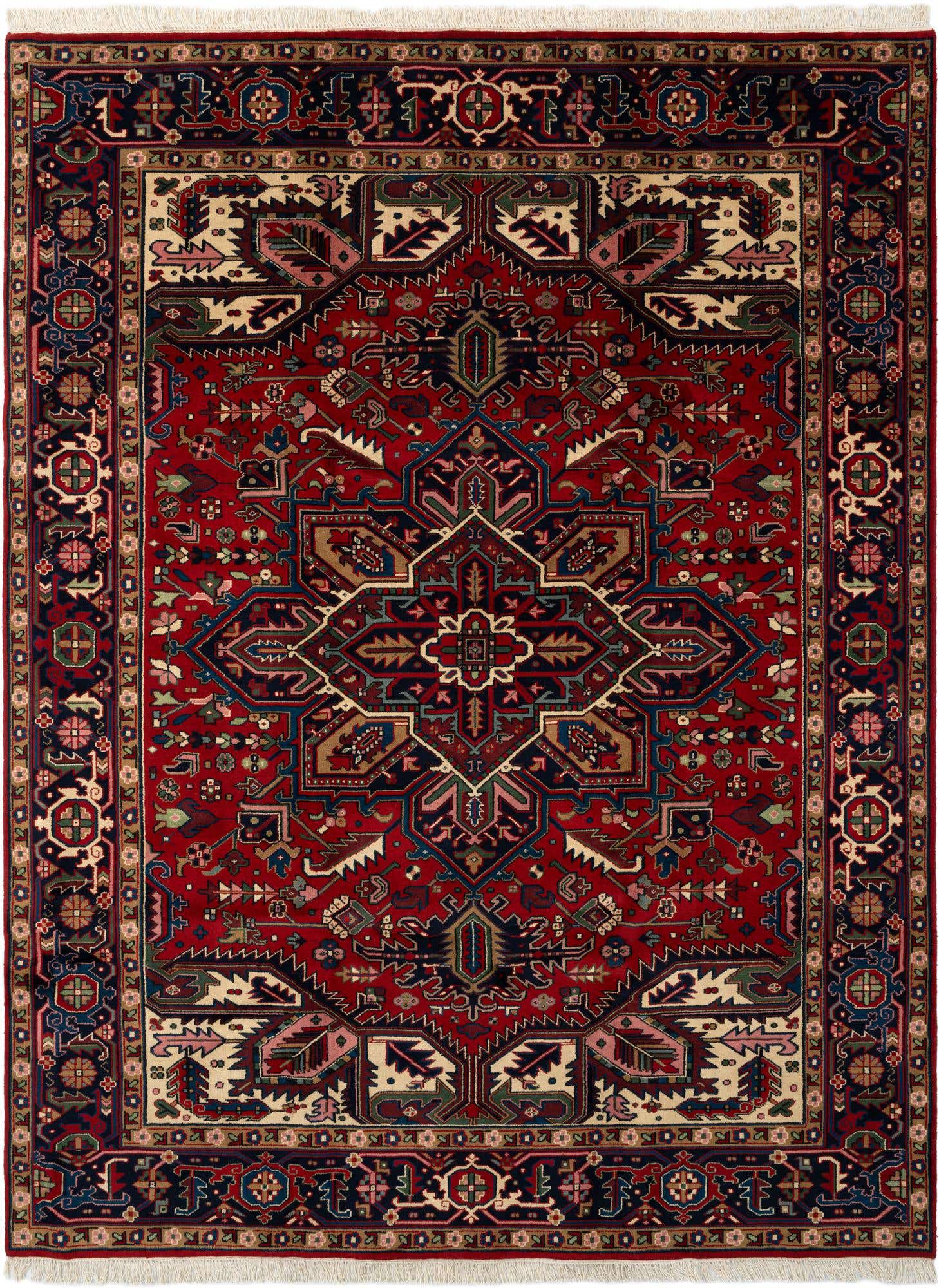 8' x 10' 5 Heriz Wool Rug