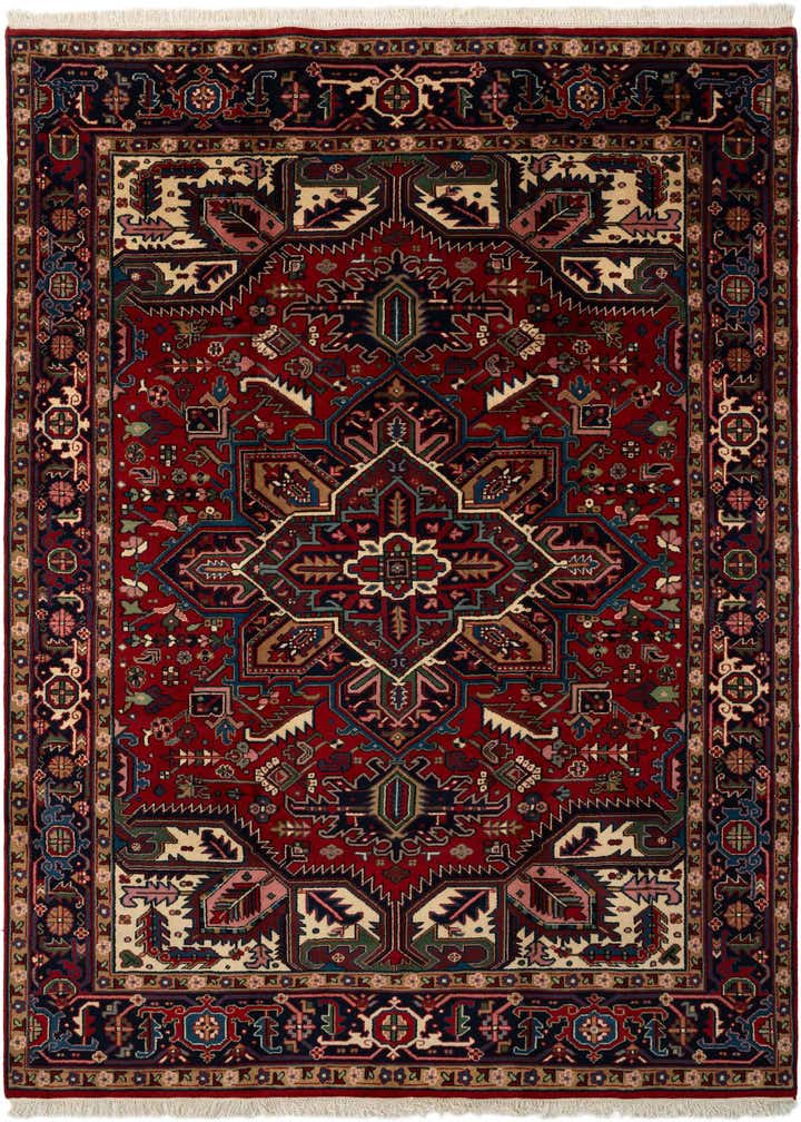 8' 1 x 10' 3 Hand Knotted Heriz Wool Rug