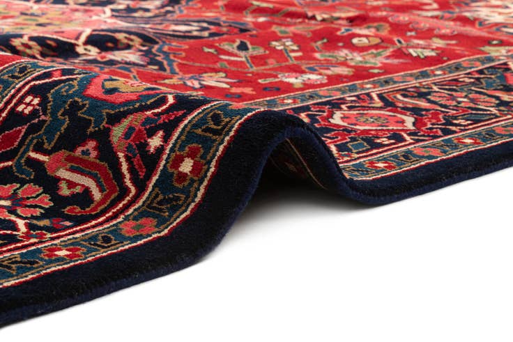Detail image of 8' 2 x 11' 7 Hand Knotted Heriz Wool Rug
