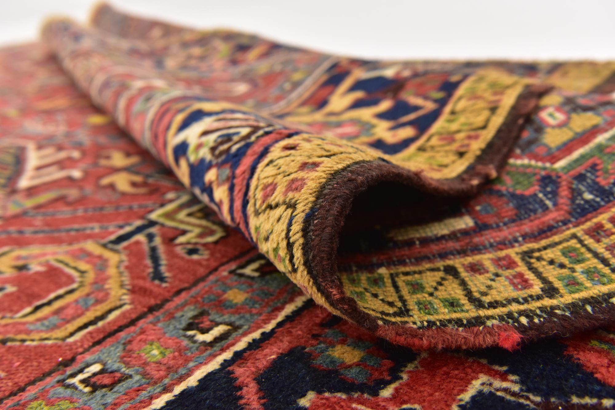 8' 2 x 11' 6 Hand Knotted Heriz Persian Wool Rug