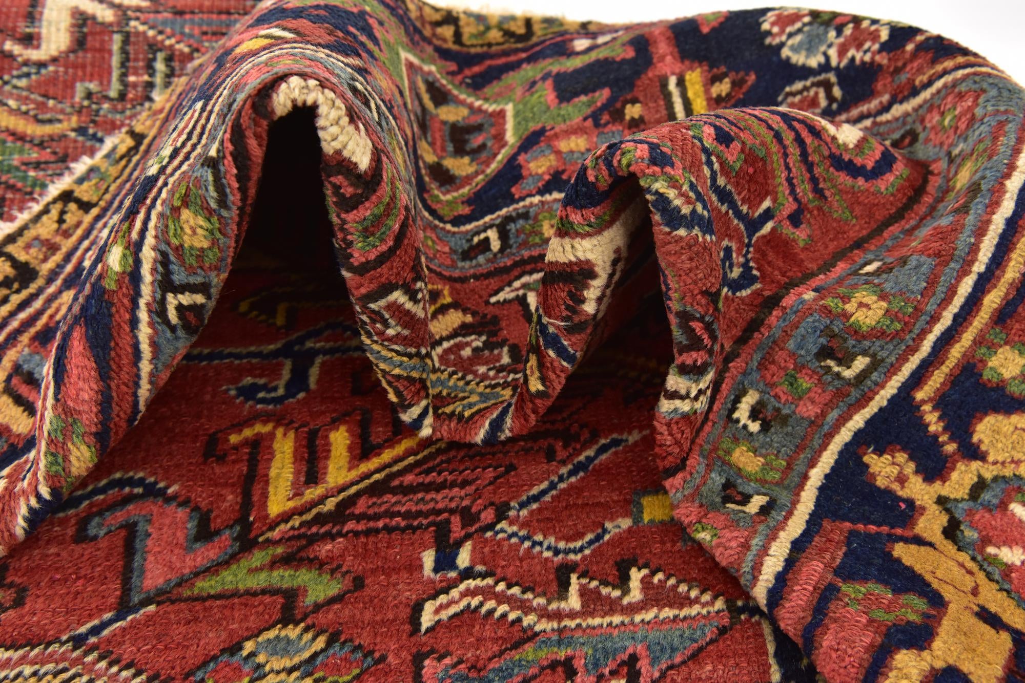 8' 2 x 11' 6 Hand Knotted Heriz Persian Wool Rug